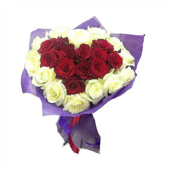 Букет цветов "Горячее сердце"